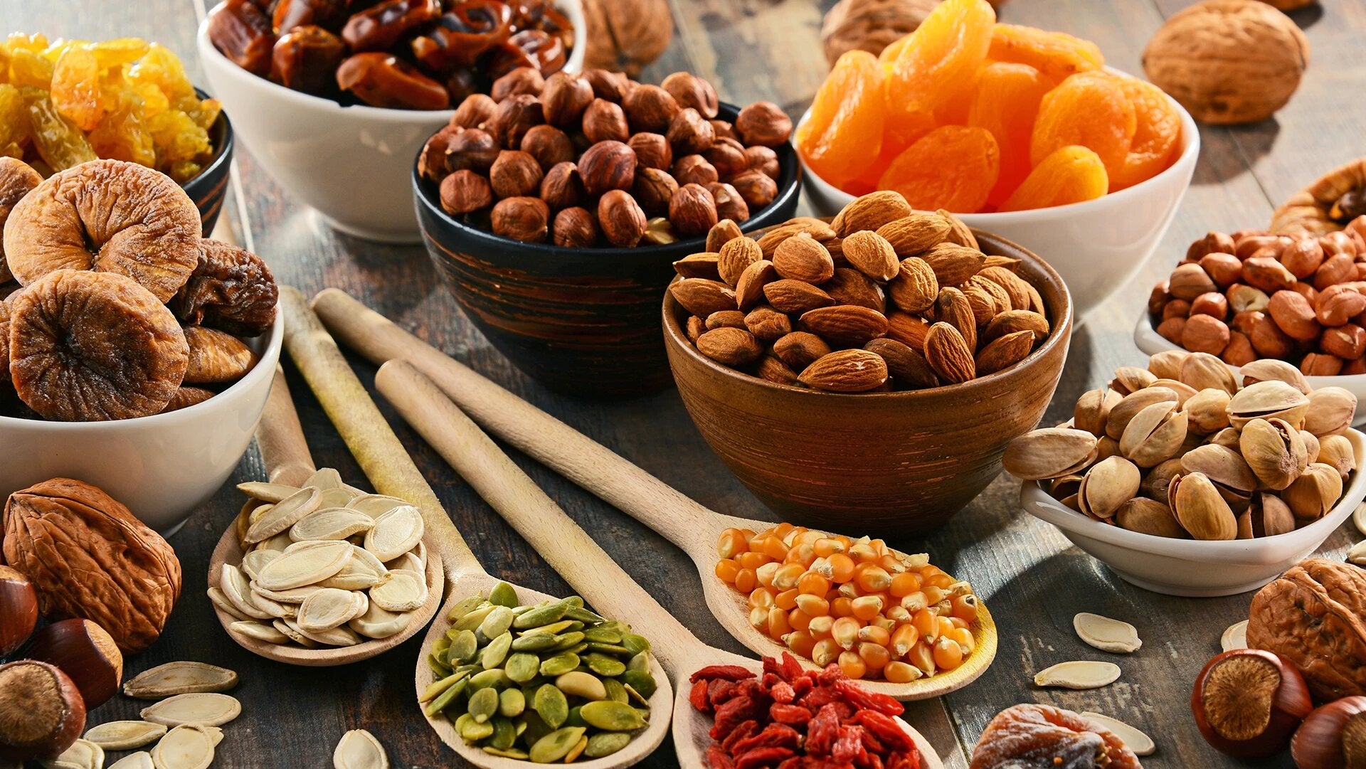 Collection of dry fruits