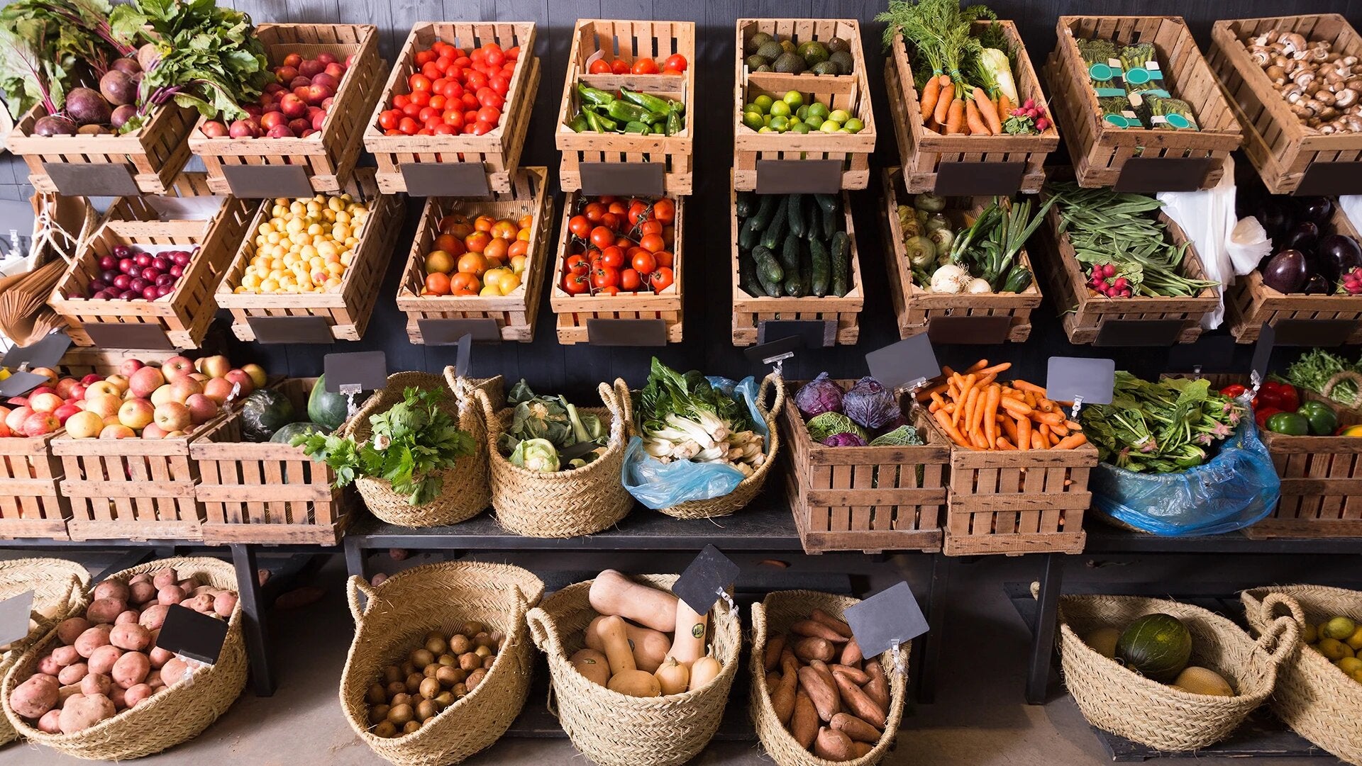 A market place for vegetables