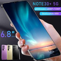 Cheap mobile phone Note30+ all-in-one 6.8-inch large screen 5 million pixels Android 8.1 (1+16) 5G smartphones