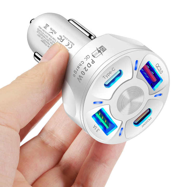 Trending 2025 New Products Portable Type C PD Fast Chargers Adapters for iPhone Charger Car Accessories Mobile Phone Car Charger