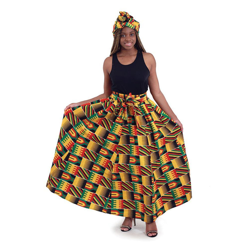 Kente Long Skirt Womens Skirts