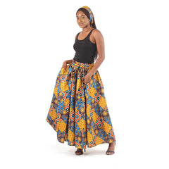 Floral Patchwork Long Skirt Womens Skirts