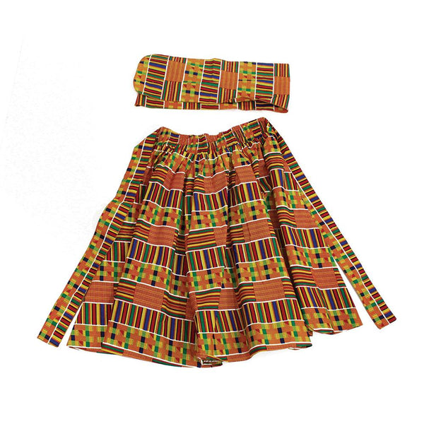 Kente Elastic Skirt #1 Womens Skirts