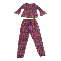 Purple Afrocentric Pant Set African Pant Suits