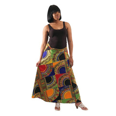 Trad Patch Print Wrap Skirt Womens Skirts