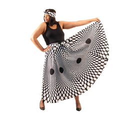 Polka Dot Maxi Skirt Black/white Womens Skirts