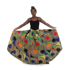 Traditional Patch-Print Maxi Skirt Womens Skirts