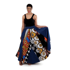 Mixed Print Denim Skirt - Assorted Womens Skirts