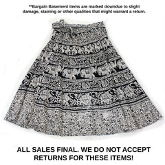 Misprinted Animal Wrap Skirt: Black