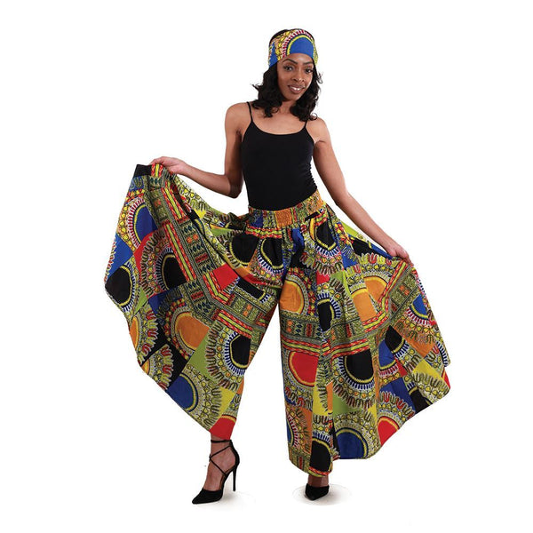 Traditional Patchwork Palazzo Pants African Pant Suits