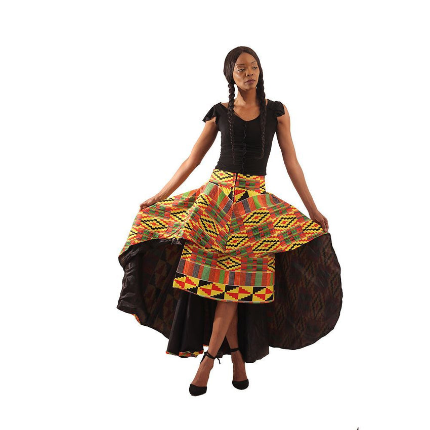 Kente Hi-Lo 2-Pc Skirt Womens Skirts