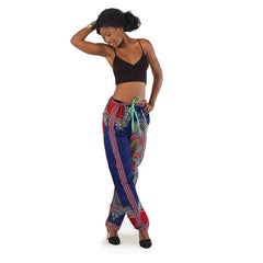 Traditional Print Draw-String Pants