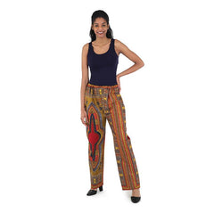 Traditional Print Draw-String Pants