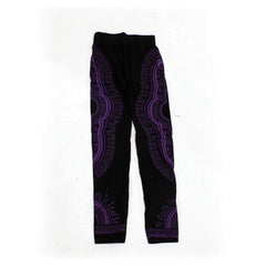 Traditional Print Black Leggings African Pant Suits