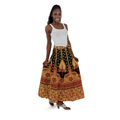 Peacock Long Skirt Yellow Womens Skirts